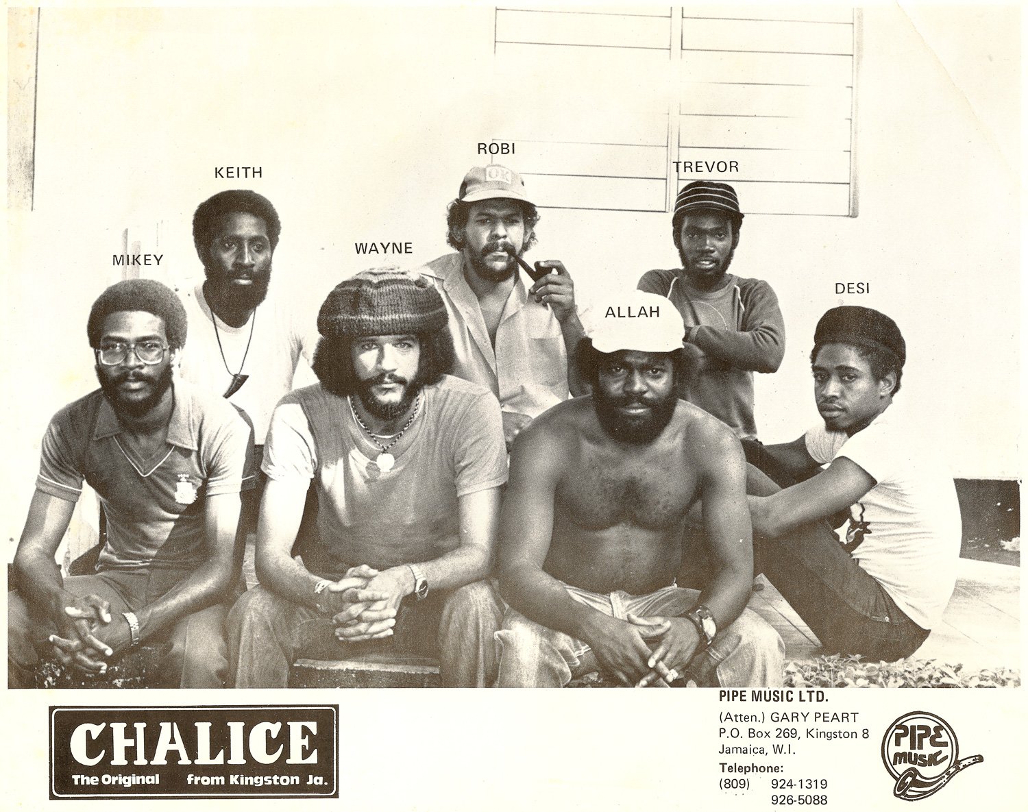 Early Chalice lineup photographed together in Kingston, Jamaica